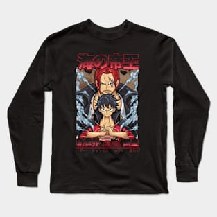 Onepiece Luffy and Shanks Long Sleeve T-Shirt